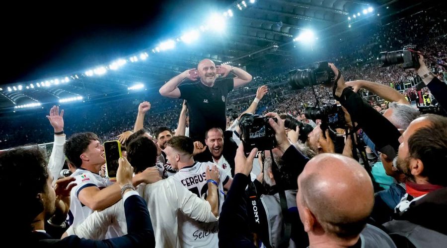 أشاد مدرب بولونيا فينتشينزو إيتاليانو بالأداء القوي لفريقه في تحقيق المجد بكأس إيطاليا.